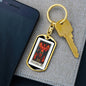 Tarot Card The Red Devil Keychain Dog Tag Stainless Steel or 18k Gold-Express Your Love Gifts