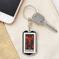 Tarot Card The Red Devil Keychain Dog Tag Stainless Steel or 18k Gold-Express Your Love Gifts