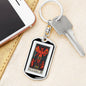 Tarot Card The Red Devil Keychain Dog Tag Stainless Steel or 18k Gold-Express Your Love Gifts