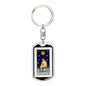 Tarot Card The Stars Keychain Dog Tag Stainless Steel or 18k Gold-Express Your Love Gifts