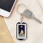 Tarot Card The Stars Keychain Dog Tag Stainless Steel or 18k Gold-Express Your Love Gifts