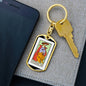 Tarot Card The Strength Keychain Dog Tag Stainless Steel or 18k Gold-Express Your Love Gifts