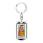 Tarot Card The Strength Keychain Dog Tag Stainless Steel or 18k Gold-Express Your Love Gifts