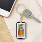 Tarot Card The Strength Keychain Dog Tag Stainless Steel or 18k Gold-Express Your Love Gifts