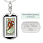 Tarot Card The Temperance Keychain Dog Tag Stainless Steel or 18k Gold-Express Your Love Gifts