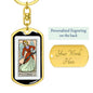 Tarot Card The Temperance Keychain Dog Tag Stainless Steel or 18k Gold-Express Your Love Gifts