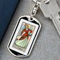 Tarot Card The Temperance Keychain Dog Tag Stainless Steel or 18k Gold-Express Your Love Gifts