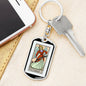 Tarot Card The Temperance Keychain Dog Tag Stainless Steel or 18k Gold-Express Your Love Gifts