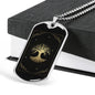 Tarot Card Tree Of Life Necklace Stainless Steel or 18k Gold Dog Tag 24"-Express Your Love Gifts