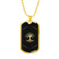 Tarot Card Tree Of Life Necklace Stainless Steel or 18k Gold Dog Tag 24"-Express Your Love Gifts