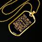 Taste And See Lord Is Good Christian Necklace Stainless Steel or 18k Gold Dog Tag 24" Chain-Express Your Love Gifts