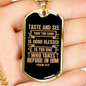 Taste And See Lord Is Good Christian Necklace Stainless Steel or 18k Gold Dog Tag 24" Chain-Express Your Love Gifts