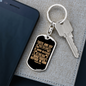 Taste And See Psalm 34:8 Keychain Stainless Steel or 18k Gold Dog Tag Keyring-Express Your Love Gifts