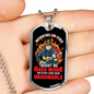 Taught Me Hardwork Firefighter Gift Stainless Steel or 18k Gold Dog Tag 24" Chain-Express Your Love Gifts