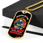 Taught Me Hardwork Firefighter Gift Stainless Steel or 18k Gold Dog Tag 24" Chain-Express Your Love Gifts