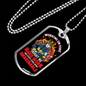Taught Me Hardwork Firefighter Gift Stainless Steel or 18k Gold Dog Tag 24" Chain-Express Your Love Gifts
