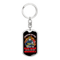 Taught Me Hardwork Firefighter Keychain Stainless Steel or 18k Gold Dog Tag Keyring-Express Your Love Gifts