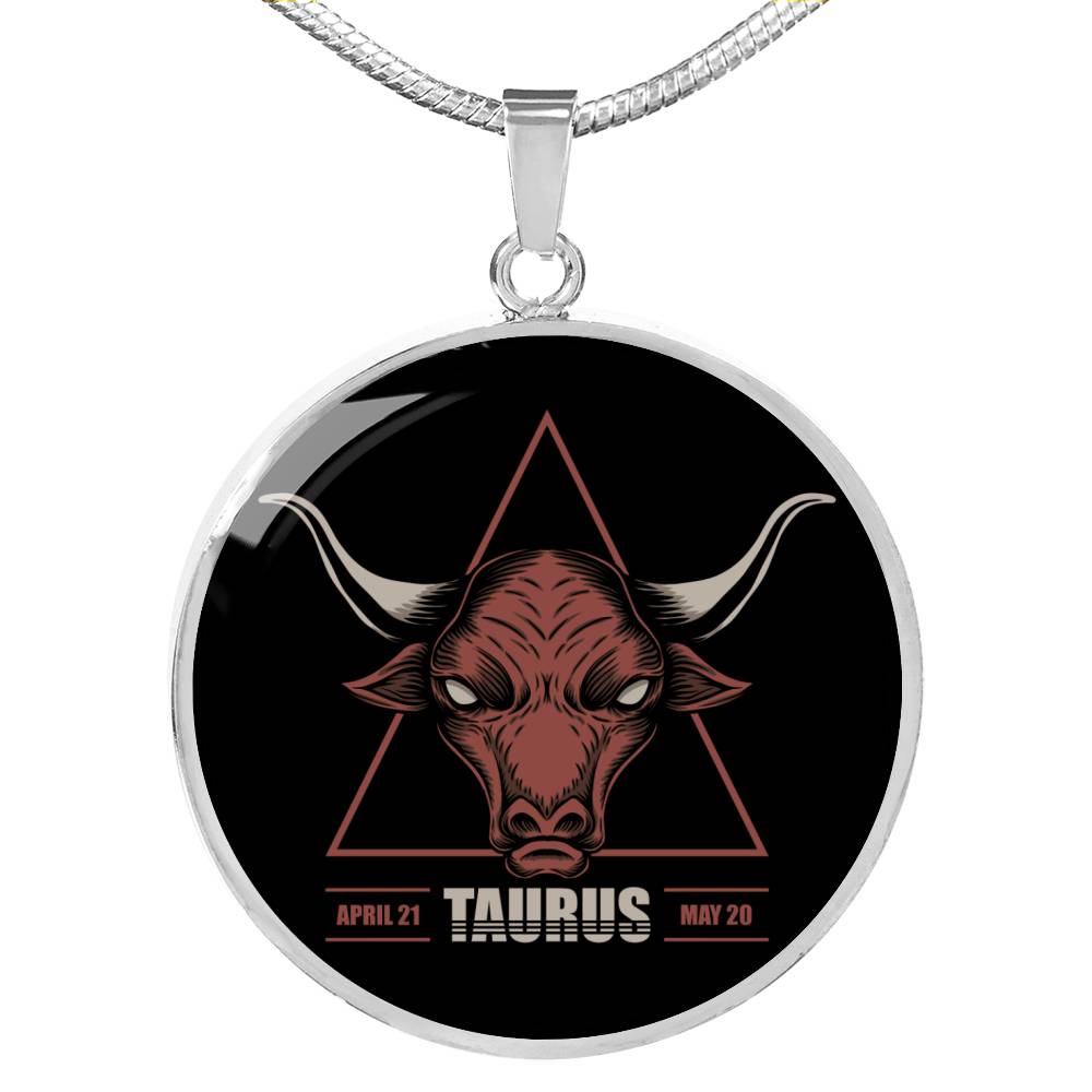 Taurus Astrological Zodiac Sign Necklace Stainless Steel or 18k Gold 18-22"-Express Your Love Gifts