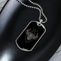 Taurus Black Zodiac Necklace Stainless Steel or 18k Gold Dog Tag 24" Chain-Express Your Love Gifts