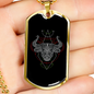 Taurus Black Zodiac Necklace Stainless Steel or 18k Gold Dog Tag 24" Chain-Express Your Love Gifts