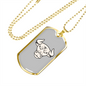 Taurus Bull Zodiac Necklace Stainless Steel or 18k Gold Dog Tag 24" Chain-Express Your Love Gifts