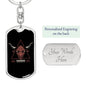 Taurus Dog Tag Pendant Keychain Stainless Steel or 18k Gold-Express Your Love Gifts