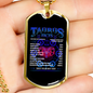 Taurus Facts Zodiac Necklace Stainless Steel or 18k Gold Dog Tag 24" Chain-Express Your Love Gifts