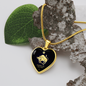 Taurus Horoscope Zodiac Necklace Stainless Steel or 18k Gold Heart 18-22"-Express Your Love Gifts