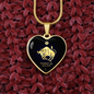Taurus Horoscope Zodiac Necklace Stainless Steel or 18k Gold Heart 18-22"-Express Your Love Gifts