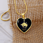 Taurus Horoscope Zodiac Necklace Stainless Steel or 18k Gold Heart 18-22"-Express Your Love Gifts