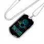 Taurus Unity Balance Zodiac Necklace Stainless Steel or 18k Gold Dog Tag 24" Chain-Express Your Love Gifts