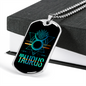 Taurus Unity Balance Zodiac Necklace Stainless Steel or 18k Gold Dog Tag 24" Chain-Express Your Love Gifts