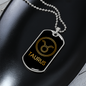 Taurus Zodiac Necklace Stainless Steel or 18k Gold Dog Tag 24" Chain-Express Your Love Gifts