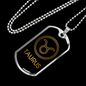 Taurus Zodiac Necklace Stainless Steel or 18k Gold Dog Tag 24" Chain-Express Your Love Gifts