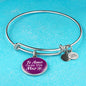 Te Amo Cada Dia Mas Circle Pendant Bangle Stainless Steel or 18k Gold 18-22"-Express Your Love Gifts