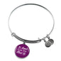 Te Amo Cada Dia Mas Circle Pendant Bangle Stainless Steel or 18k Gold 18-22"-Express Your Love Gifts