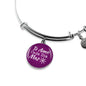 Te Amo Cada Dia Mas Circle Pendant Bangle Stainless Steel or 18k Gold 18-22"-Express Your Love Gifts