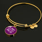 Te Amo Cada Dia Mas Circle Pendant Bangle Stainless Steel or 18k Gold 18-22"-Express Your Love Gifts