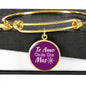 Te Amo Cada Dia Mas Circle Pendant Bangle Stainless Steel or 18k Gold 18-22"-Express Your Love Gifts