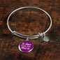Te Amo Cada Dia Mas Circle Pendant Bangle Stainless Steel or 18k Gold 18-22"-Express Your Love Gifts