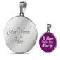 Te Amo Cada Dia Mas Plain Circle Necklace Stainless Steel or 18k Gold 18-22"-Express Your Love Gifts