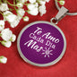 Te Amo Cada Dia Mas Plain Circle Necklace Stainless Steel or 18k Gold 18-22"-Express Your Love Gifts