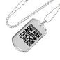 Teach Man To Pray Christian Necklace Stainless Steel or 18k Gold Dog Tag 24" Chain-Express Your Love Gifts
