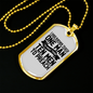 Teach Man To Pray Christian Necklace Stainless Steel or 18k Gold Dog Tag 24" Chain-Express Your Love Gifts