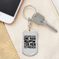 Teach Man To Pray Keychain Stainless Steel or 18k Gold Dog Tag Keyring-Express Your Love Gifts
