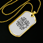 Teach What I Cannot See Christian Necklace Stainless Steel or 18k Gold Dog Tag 24" Chain-Express Your Love Gifts