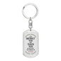Teach You The Way Psalm 32:8 Keychain Stainless Steel or 18k Gold Dog Tag Keyring-Express Your Love Gifts