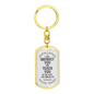 Teach You The Way Psalm 32:8 Keychain Stainless Steel or 18k Gold Dog Tag Keyring-Express Your Love Gifts