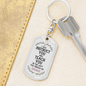 Teach You The Way Psalm 32:8 Keychain Stainless Steel or 18k Gold Dog Tag Keyring-Express Your Love Gifts