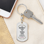 Teach You The Way Psalm 32:8 Keychain Stainless Steel or 18k Gold Dog Tag Keyring-Express Your Love Gifts